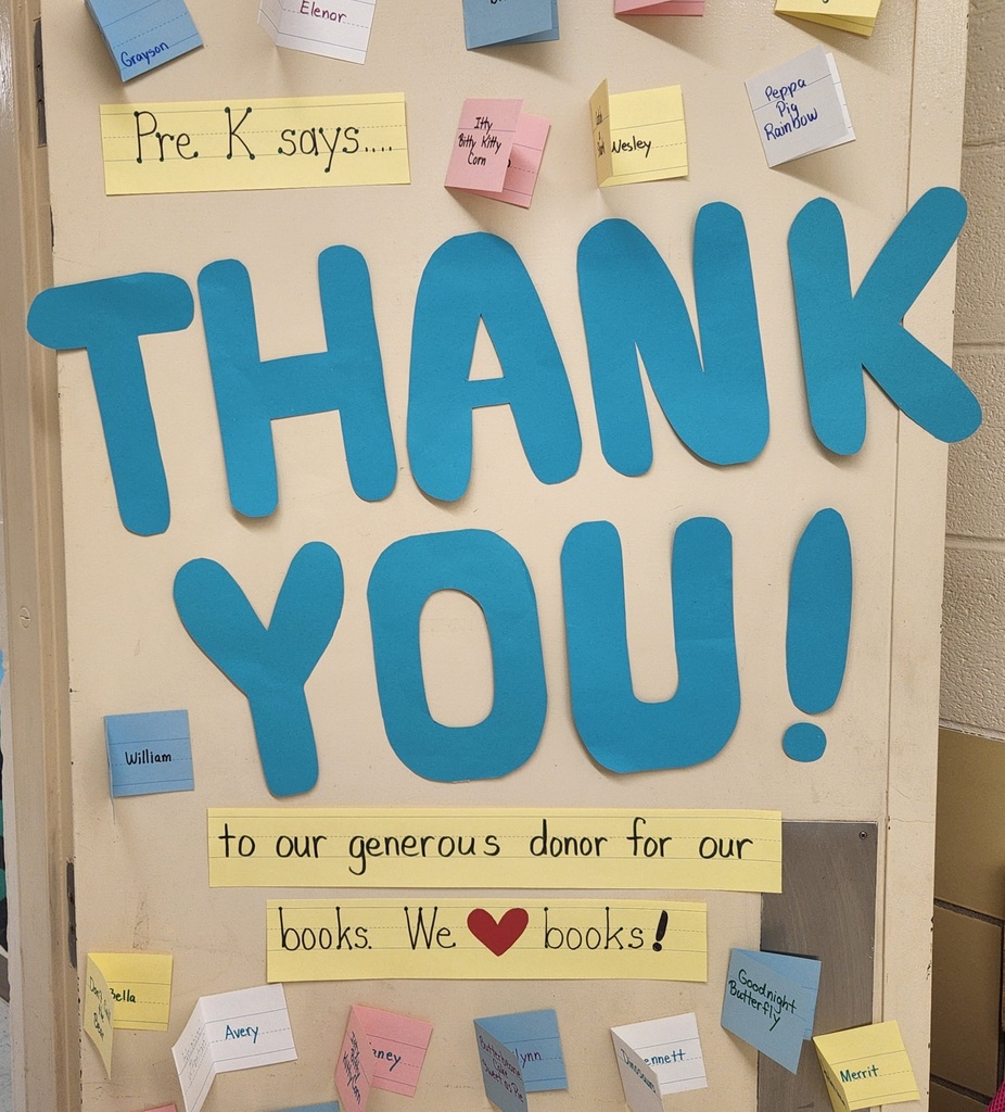 Thank you note to our book fair donor