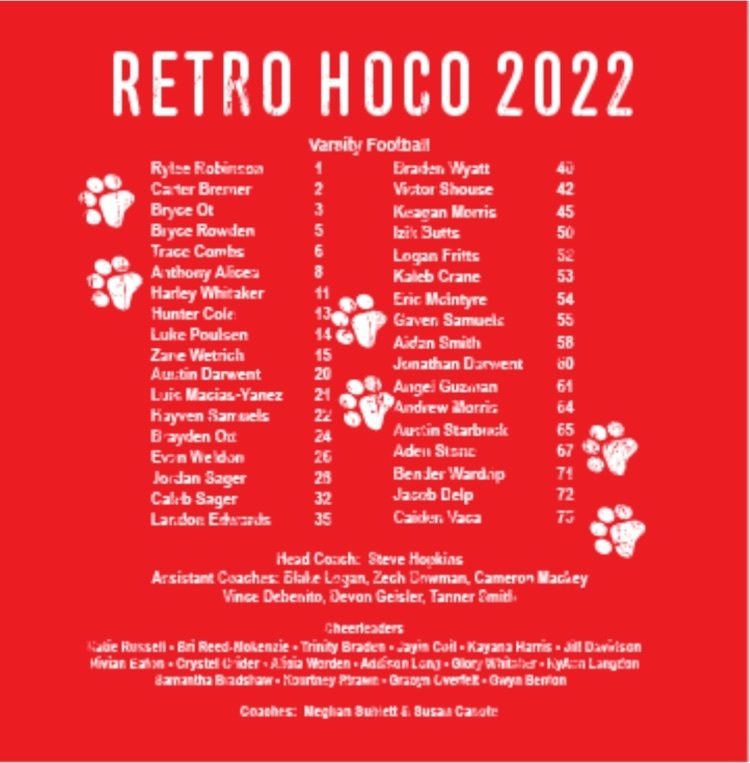 back image of the Homecoming shirt