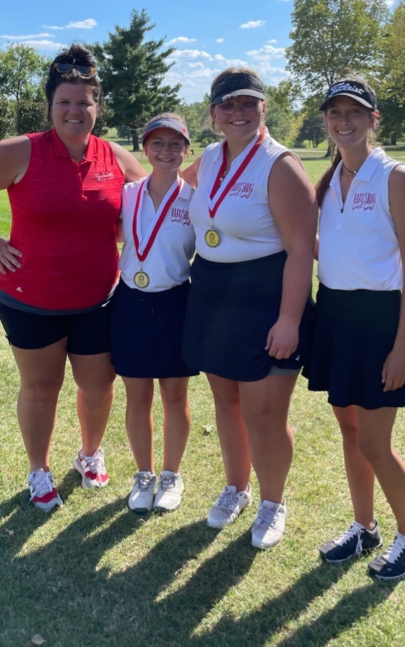 Coaches Wardrip & Ray with winners Lindsey & Lydia
