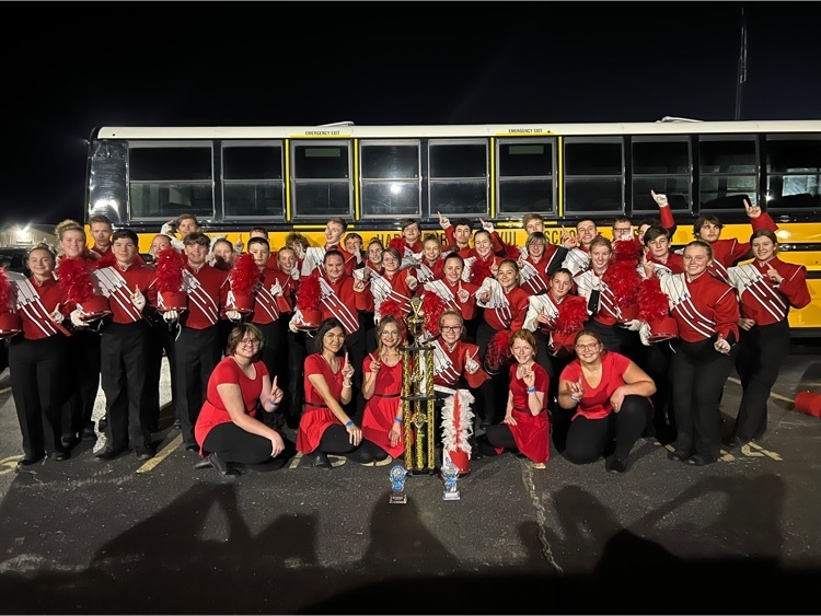 Congratulations to the Harrisburg High School Marching Band for receiving 1st  place as well as the captions for best music and best visual at the Missouri State Marching Association’s State competition! #Fireup